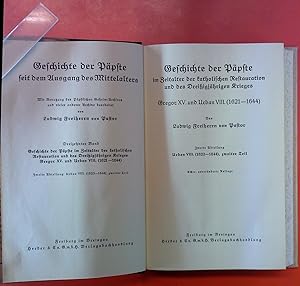 Image du vendeur pour Geschichte der Ppste XIII. Band (2. Teil) - Gregor XV. und Urban VIII. (1621-1644). Achte, unvernderte Auflage. mis en vente par biblion2