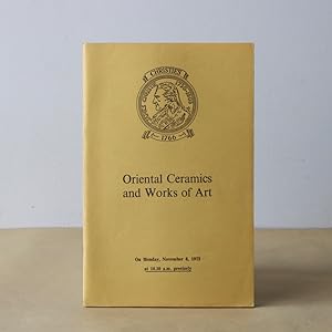 Oriental Ceramics and Works of Art, Monday November 6 1972, Christie's London Auction Sale Catalogue