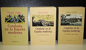 Imagen del vendedor de Catalua en la Espaa moderna. Investigaciones sobre los fundamentos econmicos de las estructuras nacionales. Obra completa en tres tomos. a la venta por MUNDUS LIBRI- ANA FORTES