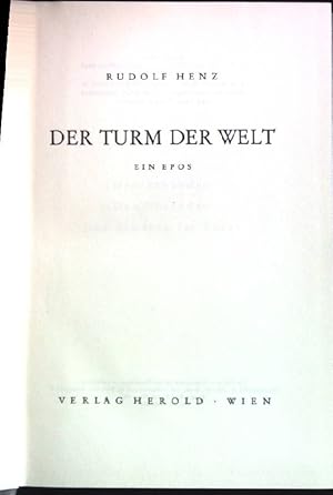 Bild des Verkufers fr Der Turm der Welt. zum Verkauf von books4less (Versandantiquariat Petra Gros GmbH & Co. KG)