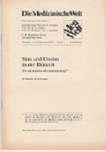 Seller image for Sinn und Unsinn in der Ditetik. for sale by Buchversand Joachim Neumann