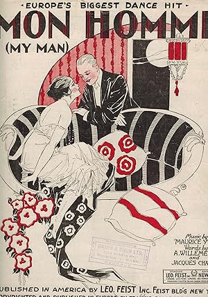 Seller image for Mon Homme ( My Man ) Fox Trot Song - Vintage Sheet Music for sale by ! Turtle Creek Books  !