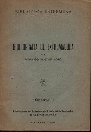 Imagen del vendedor de BIBLIOGRAFIA DE EXTREMADURA. CUADERNO 1. a la venta por Books Never Die