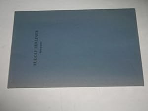 Seller image for Rudolf Berliner: Bibliographie for sale by Bookstore Brengelman