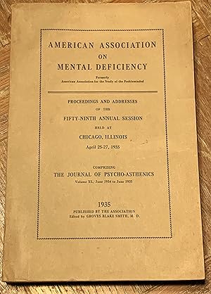 American Association on Mental Deficiency: Proceedings and Addresses of the Fifty-Ninth [59th] An...