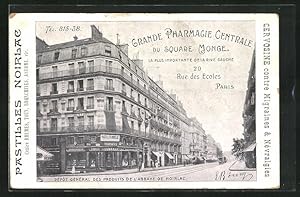 Carte postale Paris, Rue des Ecoles, Pastilles Noirlac