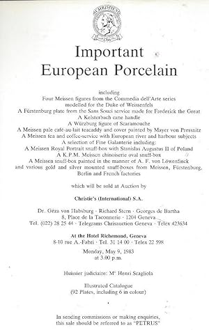 Imported European Porcelain