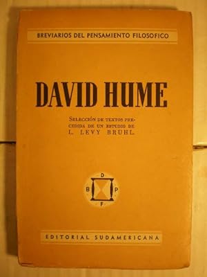 Imagen del vendedor de David Hume. Seleccin de textos precedidos de un estudio de L. Levy Bruhl a la venta por Librera Antonio Azorn