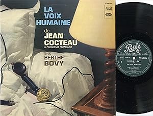 "Berthe BOVY : LA VOIX HUMAINE de Jean COCTEAU" Présentation par Pierre HIEGEL / LP 33 tours orig...