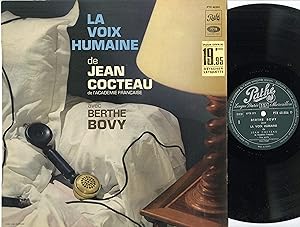 "Berthe BOVY : LA VOIX HUMAINE de Jean COCTEAU" Présentation par Pierre HIEGEL / LP 33 tours orig...