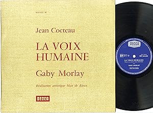 "Gaby MORLAY : LA VOIX HUMAINE de Jean COCTEAU" Réalisation Artistique Max de RIEUX / LP 33 tours...