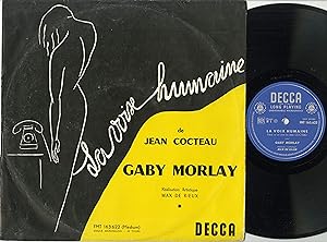 "Gaby MORLAY : LA VOIX HUMAINE de Jean COCTEAU" Réalisation Artistique Max de RIEUX / LP 33 tours...
