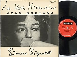 "Simone SIGNORET: LA VOIX HUMAINE de Jean COCTEAU" LP 33 tours original français / DISQUES Jacque...