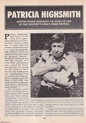 Seller image for Patricia Highsmith. The Work of one of the Great Crime Writers. This is an original article separated from an issue of The Book & Magazine Collector publication, 1995. for sale by Cosmo Books