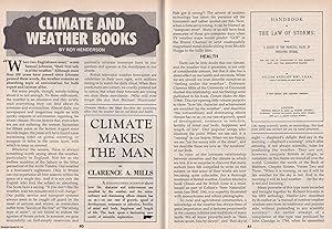 Seller image for Climate and Weather Books. This is an original article separated from an issue of The Book & Magazine Collector publication, 1996. for sale by Cosmo Books