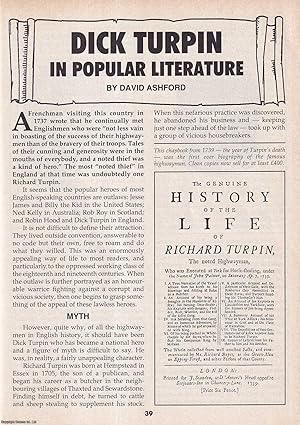 Seller image for Dick Turpin, Highwayman : Collectable Books. This is an original article separated from an issue of The Book & Magazine Collector publication, 1994. for sale by Cosmo Books