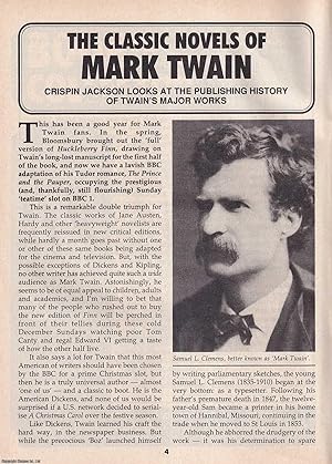 Bild des Verkufers fr The Classic Novels of Mark Twain. The Publishing History of Twain's Major Works. This is an original article separated from an issue of The Book & Magazine Collector publication, 1996. zum Verkauf von Cosmo Books