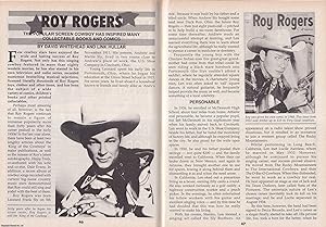 Immagine del venditore per Roy Rogers : Collectable Books and Comics. This is an original article separated from an issue of The Book & Magazine Collector publication, 1996. venduto da Cosmo Books