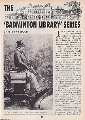Seller image for Collecting the Badminton Library Series. This is an original article separated from an issue of The Book & Magazine Collector publication, 1995. for sale by Cosmo Books