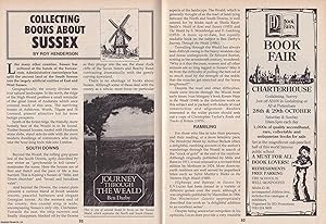 Seller image for Collecting Books about Sussex. This is an original article separated from an issue of The Book & Magazine Collector publication, 1995. for sale by Cosmo Books