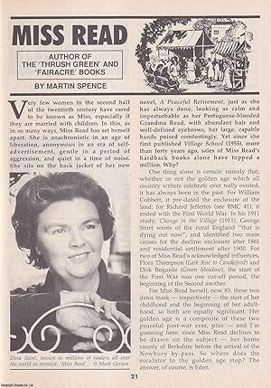 Seller image for Miss Read. Author of The Thrush Green. This is an original article separated from an issue of The Book & Magazine Collector publication, 1996. for sale by Cosmo Books