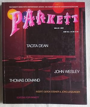 Parkett ; 62 : Tacita Dean, John Wesley, Thomas Demand