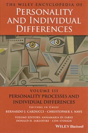 Imagen del vendedor de Wiley Encyclopedia of Personality and Individual Differences, Personality Processes and Individuals Differences : Personality Processes and Individuals Differences a la venta por GreatBookPrices