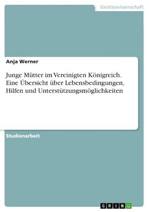 Bild des Verkufers fr Junge Mtter im Vereinigten Knigreich. Eine bersicht ber Lebensbedingungen, Hilfen und Untersttzungsmglichkeiten zum Verkauf von AHA-BUCH GmbH