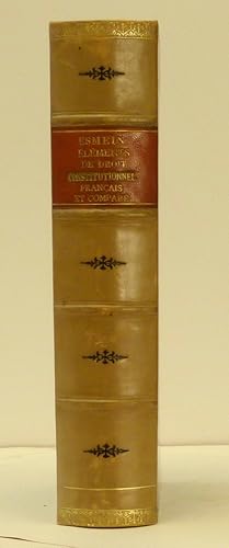 Image du vendeur pour lments de droit constitutionnel Franais et compar par A. Esmein. Quatrime dition, revue et augmente. mis en vente par Centralantikvariatet