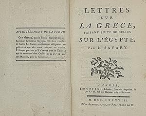 LETTRES SUR LA GRECE