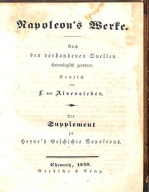 Seller image for Napoleon's Werke supplement zu Heyne Geschichte Napoleons for sale by WeBuyBooks