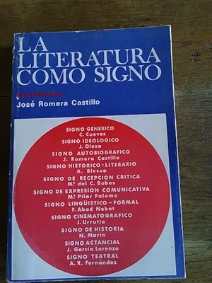 Imagen del vendedor de LA LITERATURA COMO SIGNO a la venta por Librera Pramo