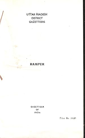 Bild des Verkufers fr Uttar Pradesh District Gazetteers Rampur zum Verkauf von WeBuyBooks