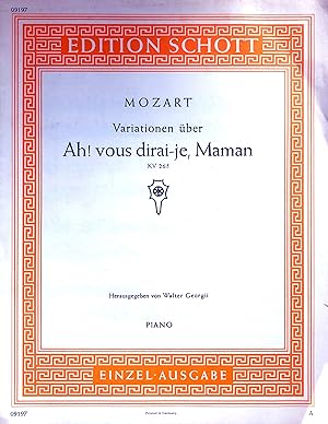 Variationen über: Ah! vous dirai-je, Maman - (= Edition Schott 09197)
