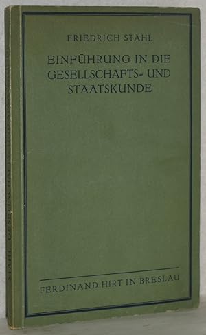 Einführung in die Gesellschafts- und Staatskunde. 2., durchges. Aufl.