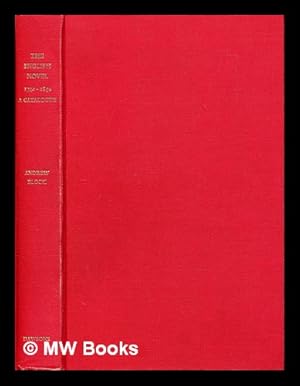 Bild des Verkufers fr The English novel, 1740-1850: a catalogue including prose romances, short stories, and translations of foreign fiction zum Verkauf von MW Books