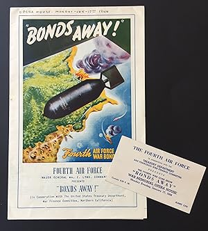 "Bonds Away" - Original Program and Ticket from 1944 Air Force Show