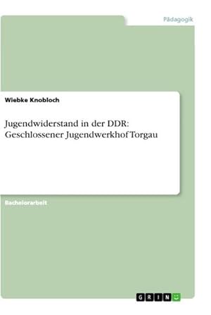 Bild des Verkufers fr Jugendwiderstand in der DDR: Geschlossener Jugendwerkhof Torgau zum Verkauf von AHA-BUCH GmbH