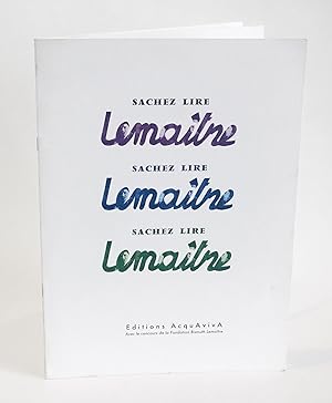 Bild des Verkufers fr Sachez lire Lematre (1963) zum Verkauf von Librairie-Galerie Emmanuel Hutin