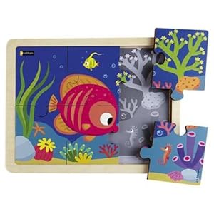 puzzle bois ; poisson tropical