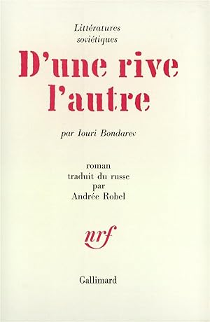 Seller image for d'une rive l'autre for sale by Chapitre.com : livres et presse ancienne