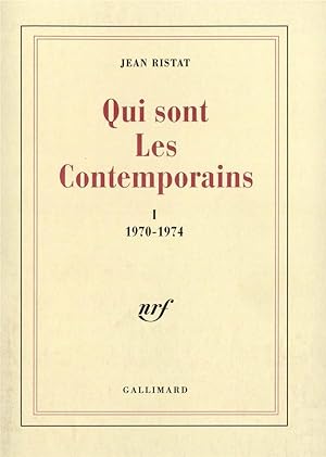 Seller image for Qui sont les contemporains for sale by Chapitre.com : livres et presse ancienne