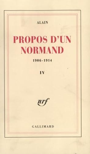 propos d'un normand t.4 ; 1906-1914