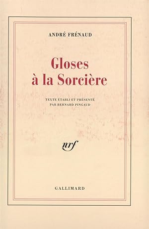 Seller image for Gloses  la "Sorcire" for sale by Chapitre.com : livres et presse ancienne