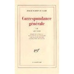 Seller image for Correspondance gnrale / Roger Martin Du Gard. 7. Correspondance gnrale. 1937-1939. Volume : VII for sale by Chapitre.com : livres et presse ancienne