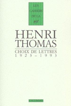 Choix de lettres, 1923-1993