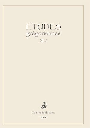 études grégoriennes 2018