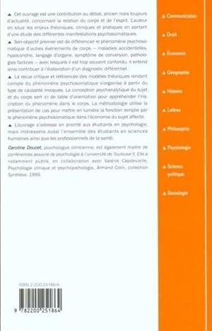 Imagen del vendedor de La psychosomatique a la venta por Chapitre.com : livres et presse ancienne