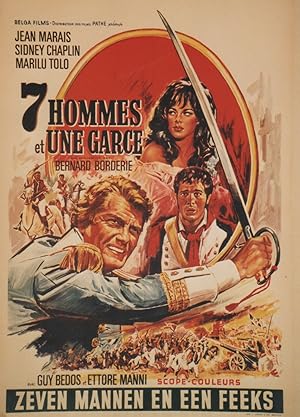 "7 HOMMES ET UNE GARCE" Réalisé par Bernard BORDERIE en 1967 avec Jean MARAIS, Marilu TOLO, Guy B...