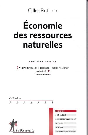 économie des ressources naturelles (3e édition)